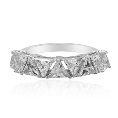 White Topaz Silver Ring