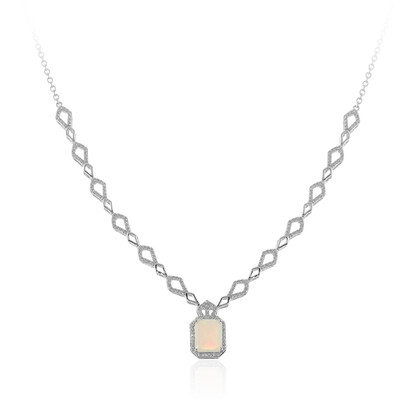 Welo Opal Silver Necklace