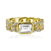 White Topaz Silver Ring