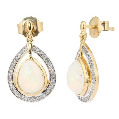 Welo Opal Silver Earrings