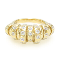 Rainbow Moonstone Silver Ring
