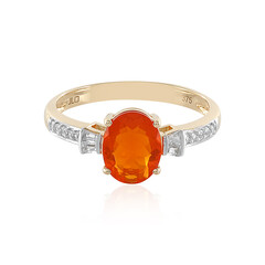 9K Cherry Opal Gold Ring
