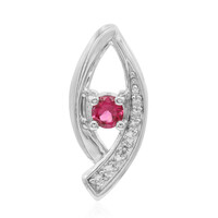 Pink Spinel Silver Pendant