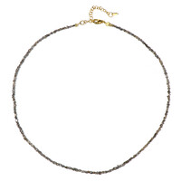 Champagne Diamond Silver Necklace