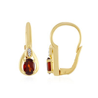Mozambique Garnet Silver Earrings