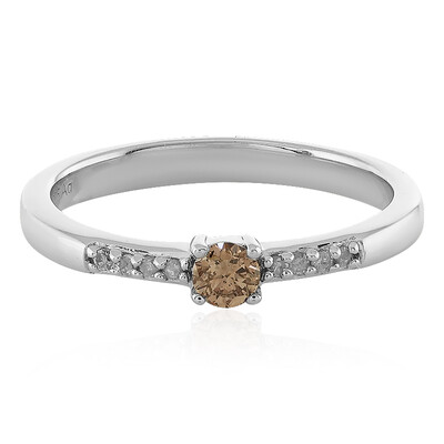 I2 Brown Diamond Silver Ring