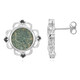 Ancient Widows Mite Coin Cornucopia Hebrew Script Silver Earrings
