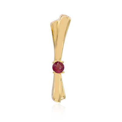 Chic US Red Beryl 9K Gold Pendant 0.094ct