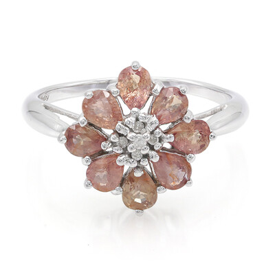 10K Unheated Padparadscha Sapphire Gold Ring