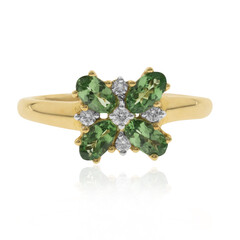 18K AAA Tsavorite Gold Ring