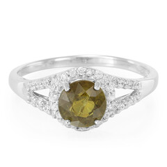 Cuprian Tourmaline Silver Ring