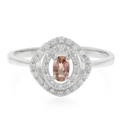 Padparadscha Sapphire Silver Ring