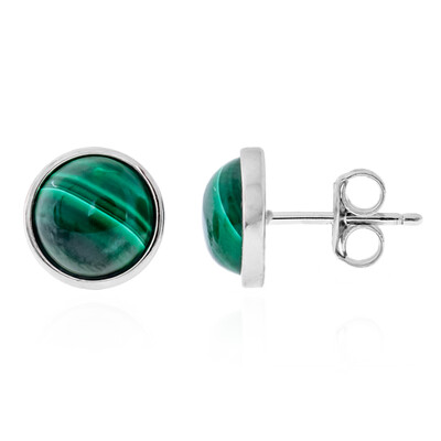 Malachite Silver Earrings
