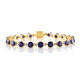 Blue Sapphire Silver Bracelet