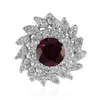 Rhodolite Silver Pendant