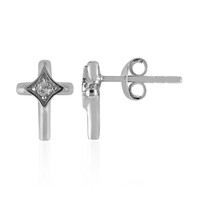 White Topaz Silver Earrings