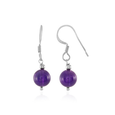 Zambian Amethyst Silver Earrings