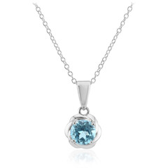 Sky Blue Topaz Silver Necklace