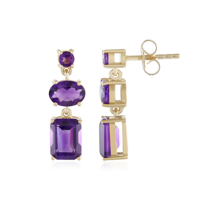 Zambian Amethyst Silver Earrings