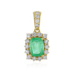 18K Ethiopian Emerald Gold Pendant (AMAYANI)