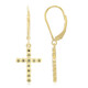 Fancy Diamond Silver Earrings