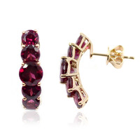 18K Rhodolite Gold Earrings