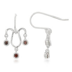 Fancy Diamond Silver Earrings