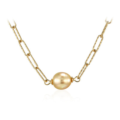 Kabira Golden South Sea Pearl Silver Necklace (TPC)
