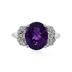 Zambian Amethyst Silver Ring