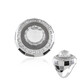 White Quartz Silver Ring (Adela Silber)