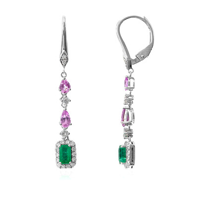 14K AAA Zambian Emerald Gold Earrings (CIRARI)