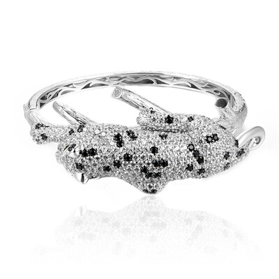 Russian Diopside Silver Bangle (Dallas Prince Designs)
