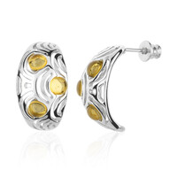 Lemon Baltic Amber Silver Earrings