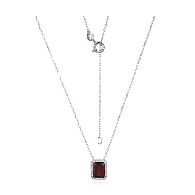 Mozambique Garnet Silver Necklace