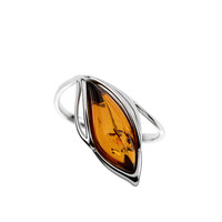 Baltic Amber Silver Ring