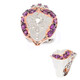 Colour Change Purple Garnet Silver Ring (Gems en Vogue)