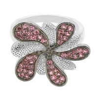 Pink Tourmaline Silver Ring
