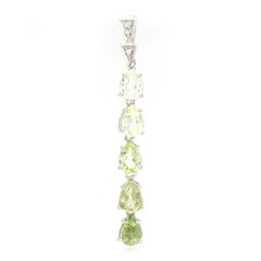 Cuprian Tourmaline Silver Pendant