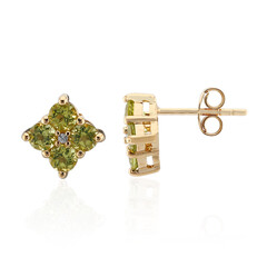 Burmese Peridot Silver Earrings