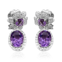Amethyst Silver Earrings (Dallas Prince Designs)