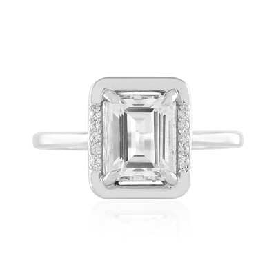 White Topaz Silver Ring