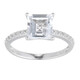 White Topaz Silver Ring (Adela Silber)