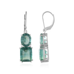 Green Fluorite Silver Earrings