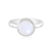 Rainbow Moonstone Silver Ring