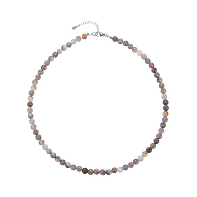 Botswana Agate Silver Necklace