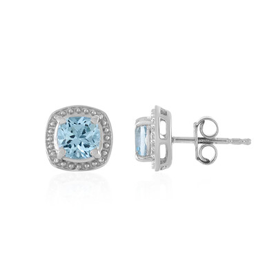 Sky Blue Topaz Silver Earrings