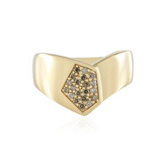 I2 Brown Diamond Silver Ring