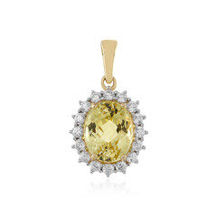 9K Canary Kunzite Gold Pendant
