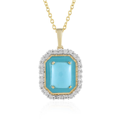 Sleeping Beauty Turquoise Silver Pendant
