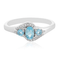 Swiss Blue Topaz Silver Ring